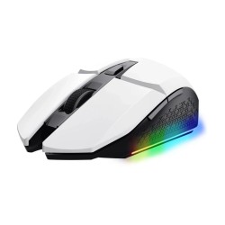 Trust  mouse gaming inalambrico GXT 110 Felox recargable con iluminación LED multicolor blanco - 25069