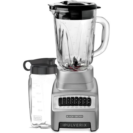 Black + decker licuadora pulverix 12 veloc 700w plata +vaso personal  BL1140MS