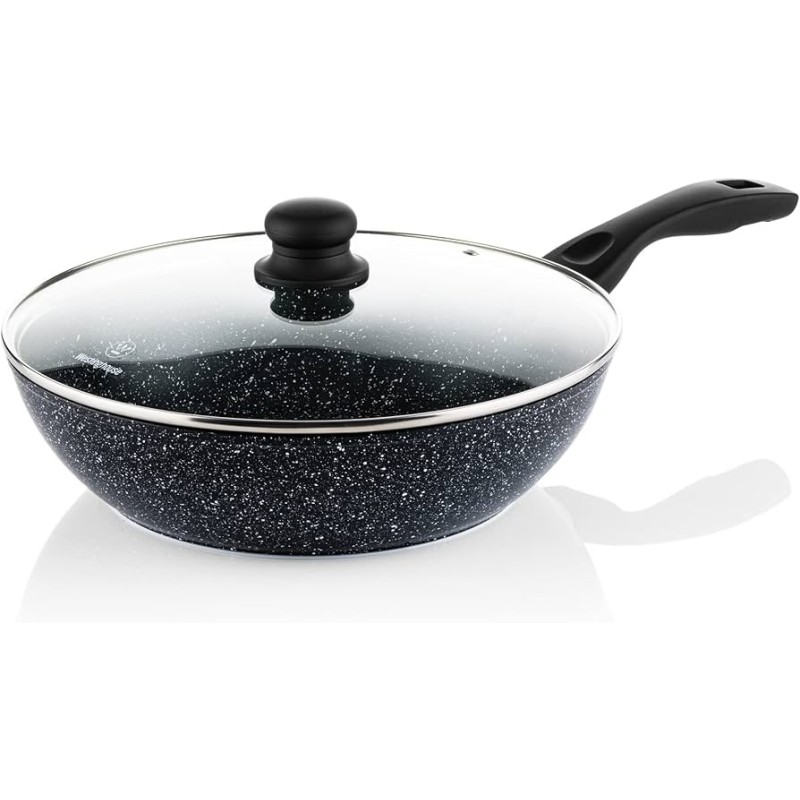Westinghouse Wok 32cm tapa vidrio acabado marmol negro BPA Free WCCW0009032MBB