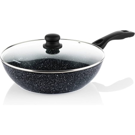 Westinghouse Wok 32cm tapa vidrio acabado marmol negro BPA Free WCCW0009032MBB