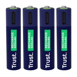 Trust pilas AAA recargables en USB-C 4 pack - 25671