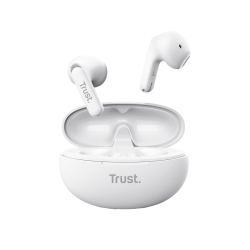 Trust audifonos bluetooth intraaurales color blanco microf c/cancelacion de ruido - 25173