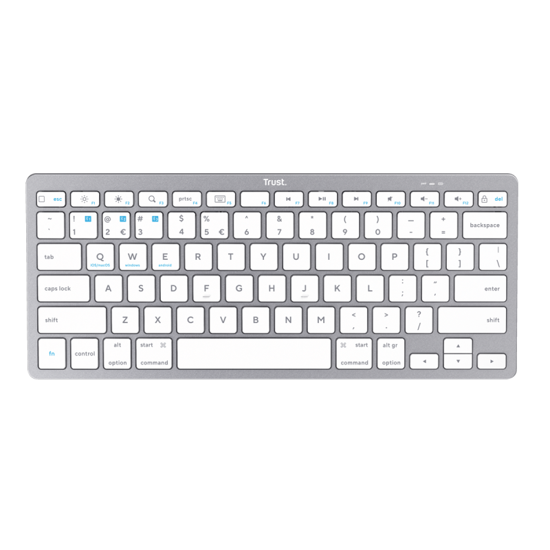 Trust teclado ES bluetooth inalambrico ultrafino para PC, ordenador portatil, tableta y smartphone - 24654