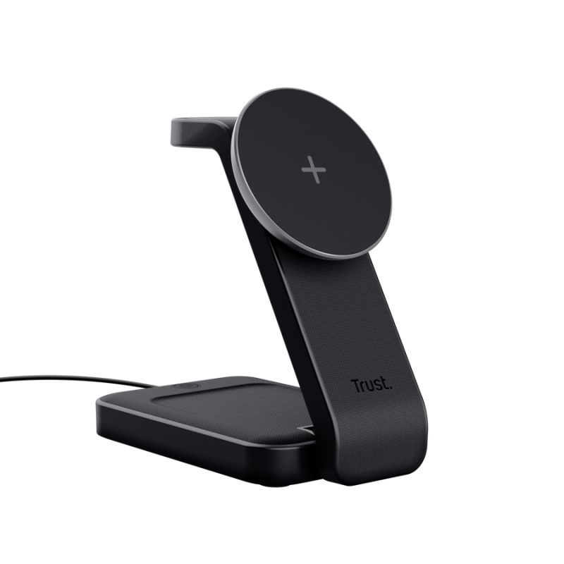 Trust soporte Viro de carga magnetico inalambrico 3 en 1 para iPhone, Apple Watch y AirPods - 25464
