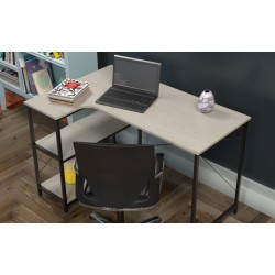 Xtech - Escritorio para ordenador - con forma de L - roble oscuro