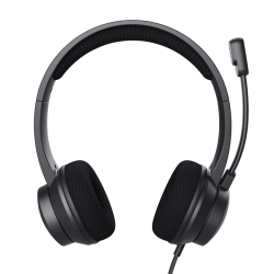 Trust auriculares USB supraaurales para PC microfono con cancelación de ruido y diadema ajustable negro - 25089