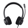 Trust auriculares USB supraaurales para PC microfono con cancelación de ruido y diadema ajustable negro - 25089