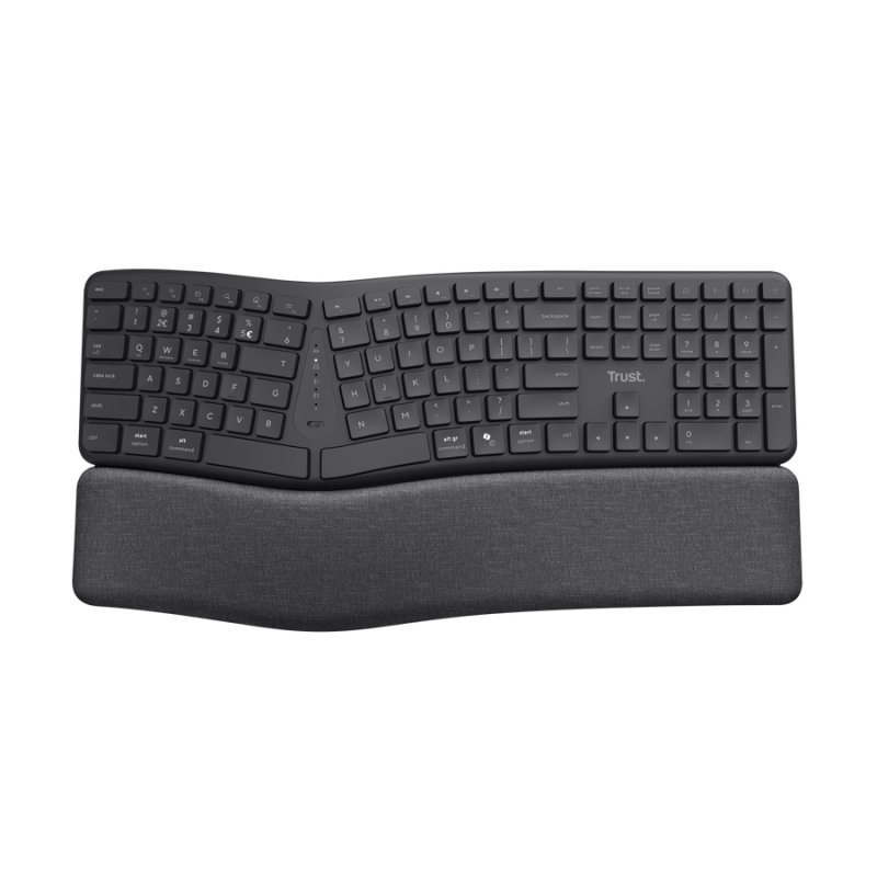 Trust keyra teclado inalambrico multidispositivo ergonomico ES - 25704