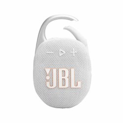 JBL Clip 5 - Altavoz - para uso portátil - inalámbrico - Bluetooth - controlado por aplicación - 7 vatios - blanco