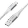 Belkin - Cable Braided - USB-C to USB-A Cable 2M WH