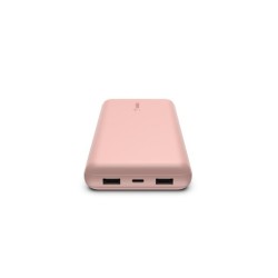 Belkin - Cargador portátil - 20000 mAh - 15 vatios - 3 A - 3 conectores de salida (24 pin USB-C, 2 x USB) - en el cable: USB-C -