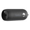 Belkin - Adaptador de corriente para el coche - 30 vatios - 3 A - Fast Charge, Suministro de energía 3.1 (24 pin USB-C) - negro