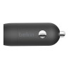 Belkin - Adaptador de corriente para el coche - 30 vatios - 3 A - Fast Charge, Suministro de energía 3.1 (24 pin USB-C) - negro