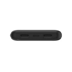 Belkin - Cargador portátil - 10000 mAh - 15 vatios - 3 conectores de salida (24 pin USB-C, 2 x USB) - negro