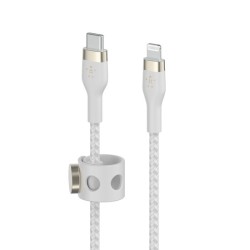 Belkin BoostCharge - Cable Lightning - 24 pin USB-C macho a Lightning macho - 3 m - blanco