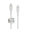 Belkin BoostCharge - Cable Lightning - 24 pin USB-C macho a Lightning macho - 3 m - blanco