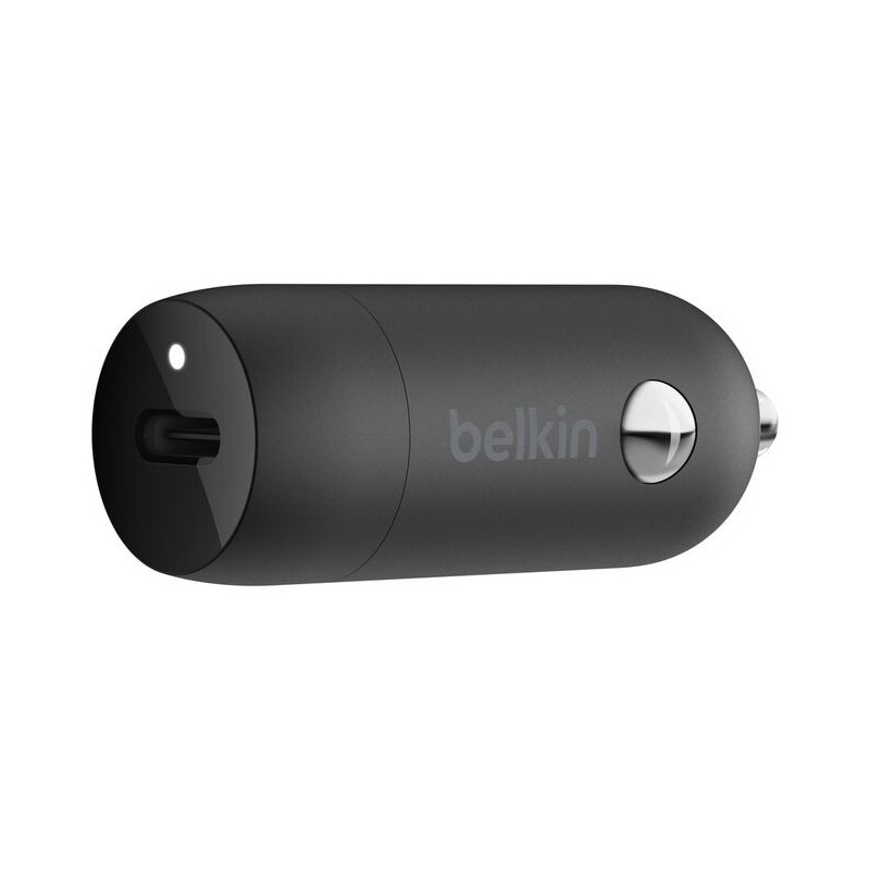 Belkin - Adaptador de corriente para el coche - 20 vatios - Fast Charge (24 pin USB-C) - negro