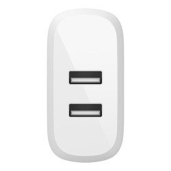 Belkin - Cargador de pared - 24 vatios - 4.8 A - 2 conectores de salida (2 x USB) - en el cable: USB-C