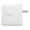 Belkin - Cargador de pared - 24 vatios - 4.8 A - 2 conectores de salida (2 x USB) - en el cable: USB-C