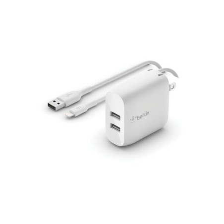 Belkin - - 24 vatios - 4.8 A - 2 conectores de salida (USB) - blanco