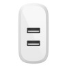 Belkin - - 24 vatios - 4.8 A - 2 conectores de salida (USB) - blanco