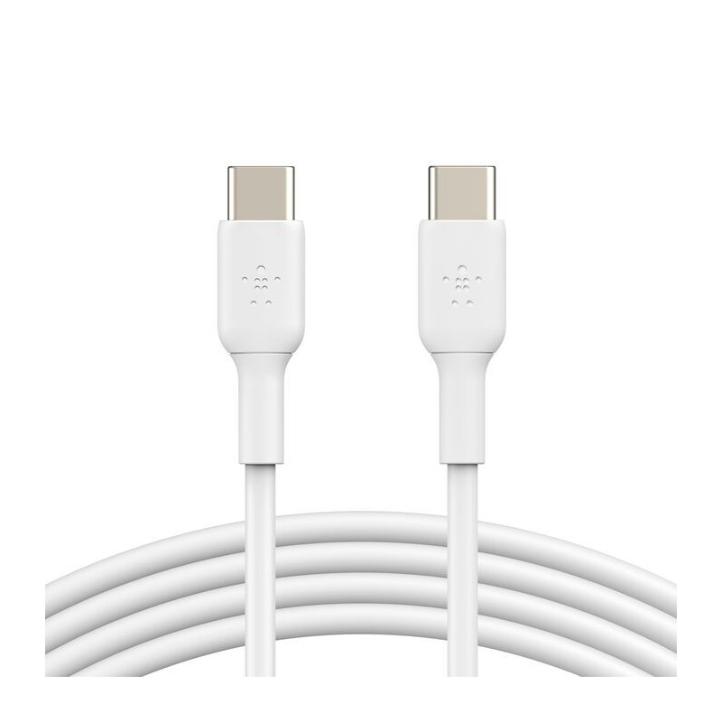 Belkin BoostCharge - Cable USB - 24 pin USB-C (M) a 24 pin USB-C (M) - 1 m - blanco