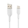 Belkin BoostCharge - Cable USB - 24 pin USB-C (M) a USB (M) - 1 m - blanco