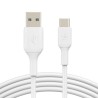 Belkin BoostCharge - Cable USB - 24 pin USB-C (M) a USB (M) - 1 m - blanco