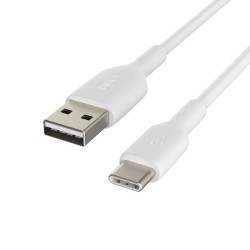 Belkin BoostCharge - Cable USB - 24 pin USB-C (M) a USB (M) - 1 m - blanco