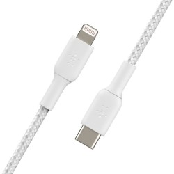 Belkin BoostCharge - Cable Lightning - 24 pin USB-C macho a Lightning macho - 1 m - blanco - suministro de potencia USB (18W)