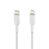 Belkin BoostCharge - Cable Lightning - 24 pin USB-C macho a Lightning macho - 1 m - blanco - suministro de potencia USB (18W)