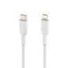 Belkin BoostCharge - Cable Lightning - 24 pin USB-C macho a Lightning macho - 1 m - blanco - suministro de potencia USB (18W)