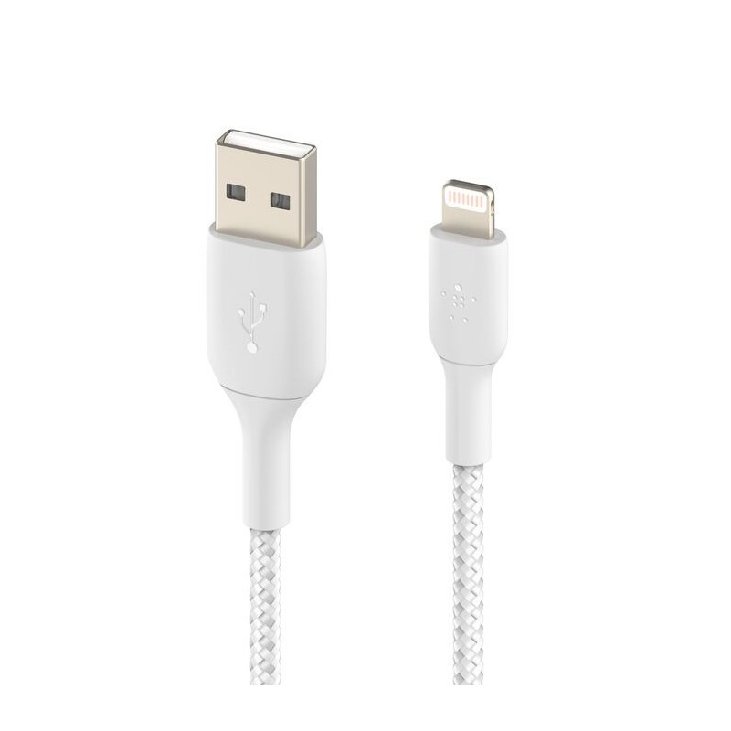 Belkin BoostCharge - Cable Lightning - Lightning macho a USB macho - 1 m - blanco