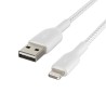 Belkin BoostCharge - Cable Lightning - Lightning macho a USB macho - 1 m - blanco