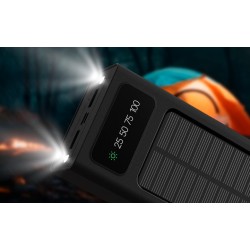 Xtech XPB-100 - Solar Power Bank - 24 pin USB-C / 4 pin USB Type A / 5 pin Micro-USB Type A - 24 pin USB-C / 4 pin USB Type A /