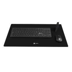 Xtech - MM Keyboard wls, mouse wls, mouse pad XL and USB 3.0 Hub Kit - Spanish - Wireless / Wired - 2.4 GHz / USB - Black - XTK-