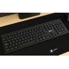 Xtech - MM Keyboard wls, mouse wls, mouse pad XL and USB 3.0 Hub Kit - Spanish - Wireless / Wired - 2.4 GHz / USB - Black - XTK-
