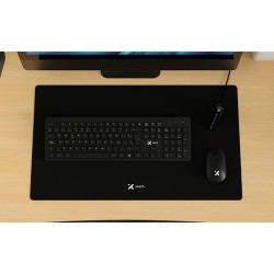 Xtech - MM Keyboard wls, mouse wls, mouse pad XL and USB 3.0 Hub Kit - Spanish - Wireless / Wired - 2.4 GHz / USB - Black - XTK-
