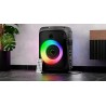 Xtech XTS-661 - Speaker - Black - SonicBloom Portable Wlss Speaker w lights and mic