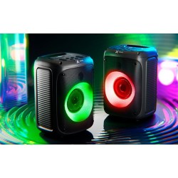Xtech XTS-661 - Speaker - Black - SonicBloom Portable Wlss Speaker w lights and mic