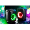 Xtech XTS-661 - Speaker - Black - SonicBloom Portable Wlss Speaker w lights and mic