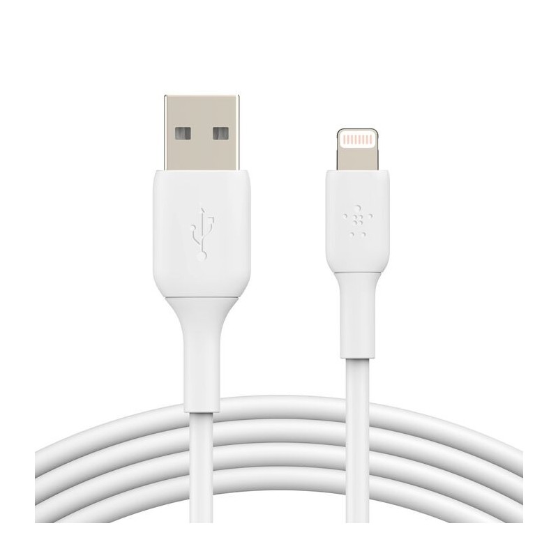 Belkin BoostCharge - Cable Lightning - Lightning macho a USB macho - 1 m - blanco