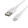 Belkin BoostCharge - Cable Lightning - Lightning macho a USB macho - 1 m - blanco