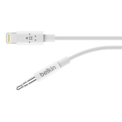 Belkin - Cable - Lightning/ Audio Aux  - Conecta iPhone  directo a salida 3.5mm - Blanco