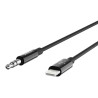 Belkin - Cable de Lightning a conector de auriculares - Lightning macho a mini-phone stereo 3.5 mm macho - 91.4 cm - negro