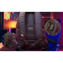 Xtech - Notebook carrying backpack - 17" - Black - Gaming Battlestash  XTB-508
