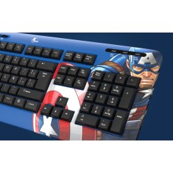 Xtech - Keyboard - Wired - Spanish (Latin American) - USB - Blue - Marvel CA XTK-M401CA
