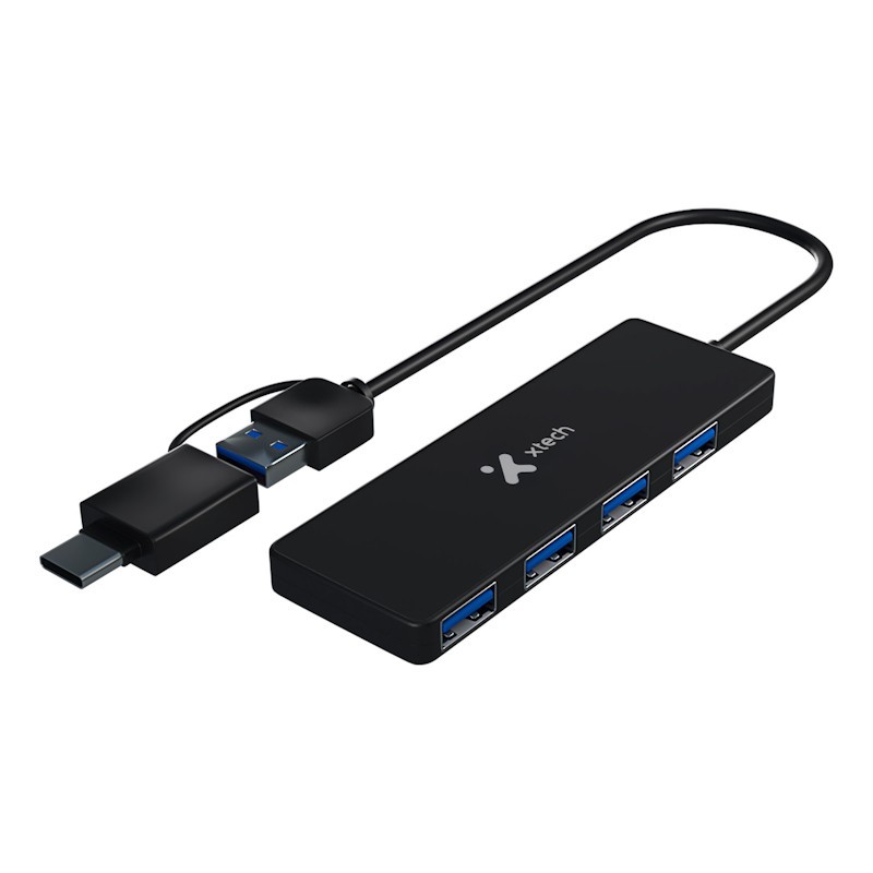 Xtech - Hub - 4 puertos - USB 3.0 XTC-390
