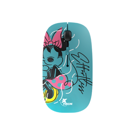 Xtech - XTM-D340MM - Mouse - 2.4 GHz - Wireless - Aqua - Disney Minnie Mouse