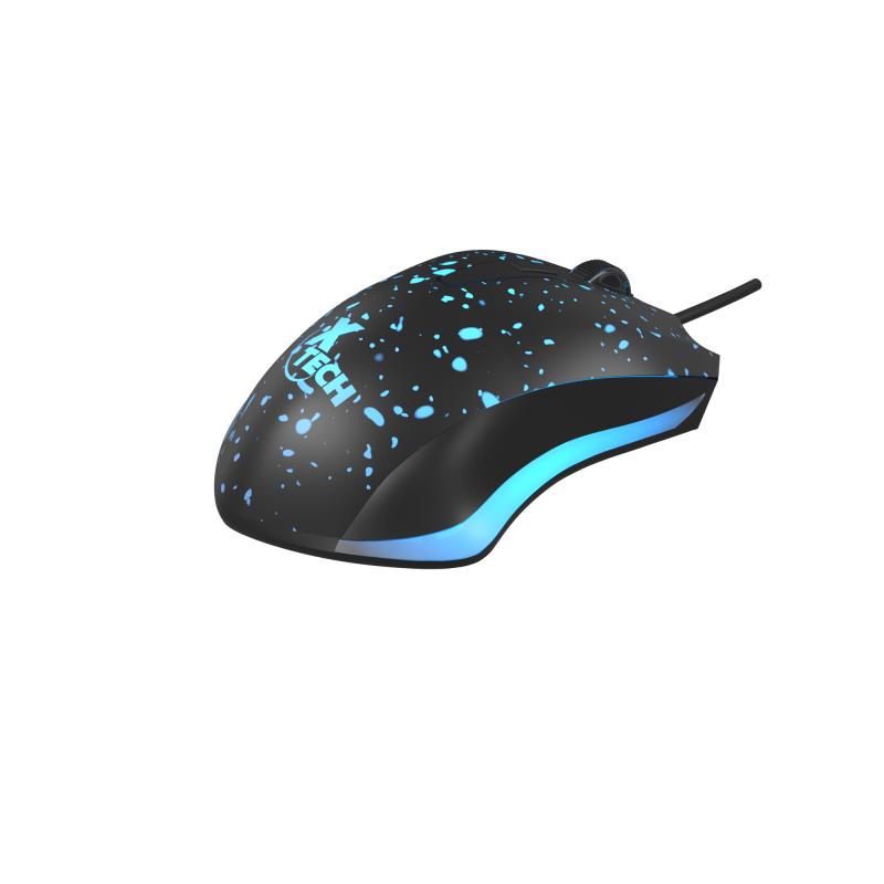 Xtech - XTM-411 - Mouse - USB - Wired - Black - Gaming 3600dpi